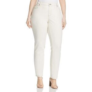 Eileen Fisher White Straight Leg Organic Cotton Jeans